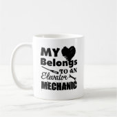 I Liebe meine Aufzugs-Mechaniker-Tasse Kaffeetasse (Links)