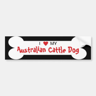 I Liebe meine australische Vieh-Hundezucht Autoaufkleber