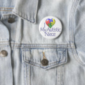 I Liebe meine autistische Nichte Button (Beispiel)