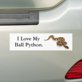 I Liebe meine Ball-Pythonschlange Autoaufkleber (Auf Auto)