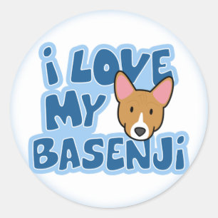 I Liebe meine Basenji Aufkleber