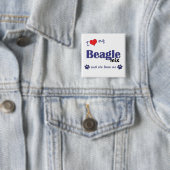I Liebe meine Beagle-Mischung (weiblicher Hund) Button (Beispiel)