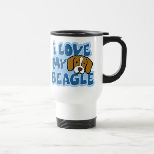 I Liebe meine Beagle-Reise-Tasse Reisebecher