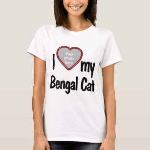 I Liebe Meine Bengalische Katze - Niedliches Foto T-Shirt