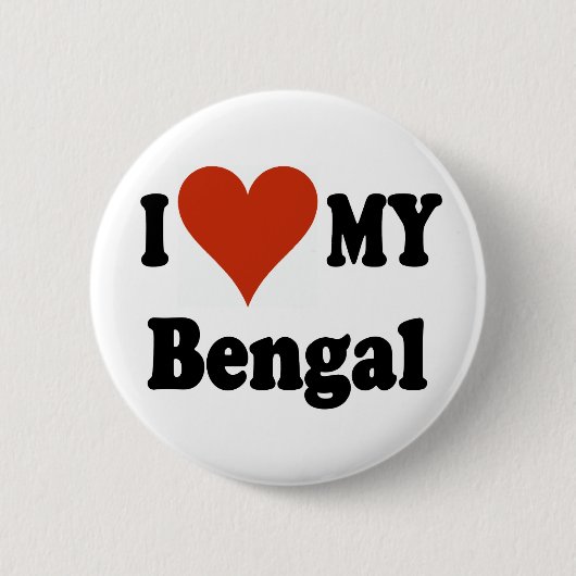 I Liebe meine bengalischen Katzen-Waren Button (Vorderseite)
