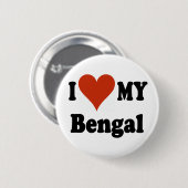 I Liebe meine bengalischen Katzen-Waren Button (Vorne & Hinten)