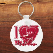 I Liebe Meine BESTE FREUNDIN rot - Herz Schlüsselanhänger (Vorderseite)