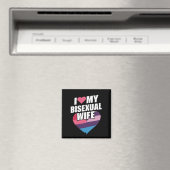 I Liebe Meine bisexuelle Ehefrau Bi Pride Bisexual Magnet (In Situ (Geschirrspüler))