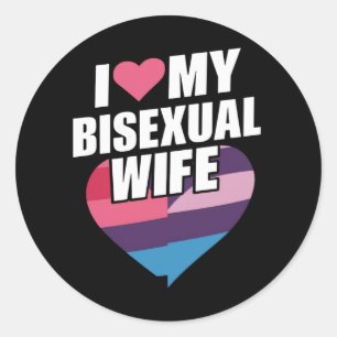 I Liebe Meine bisexuelle Ehefrau Bi Pride Bisexual Runder Aufkleber