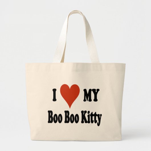 I Liebe meine BooBookitty-Taschen-Tasche Jumbo Stoffbeutel (Vorne)