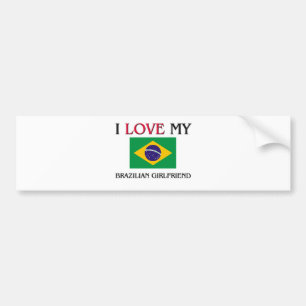 I Liebe meine brasilianische Freundin Autoaufkleber