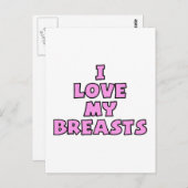 I Liebe Meine Brüste II Postkarte (Vorne/Hinten)