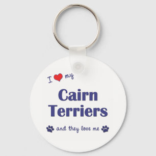I Liebe meine Cairn-Terrier (mehrfache Hunde) Schlüsselanhänger