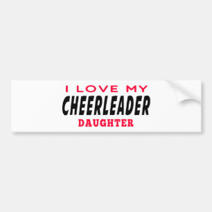 I Liebe meine Cheerleader-Tochter Autoaufkleber