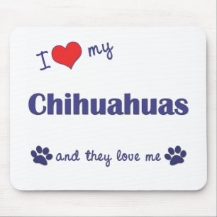 I Liebe meine Chihuahuas (mehrfache Hunde) Mousepad