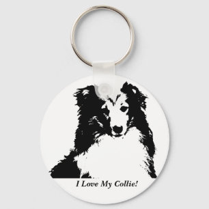 I Liebe meine Collie-kundenspezifische Schlüsselanhänger