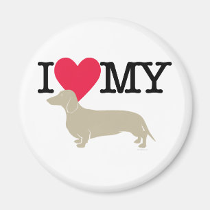 I Liebe meine Dackel! Magnet