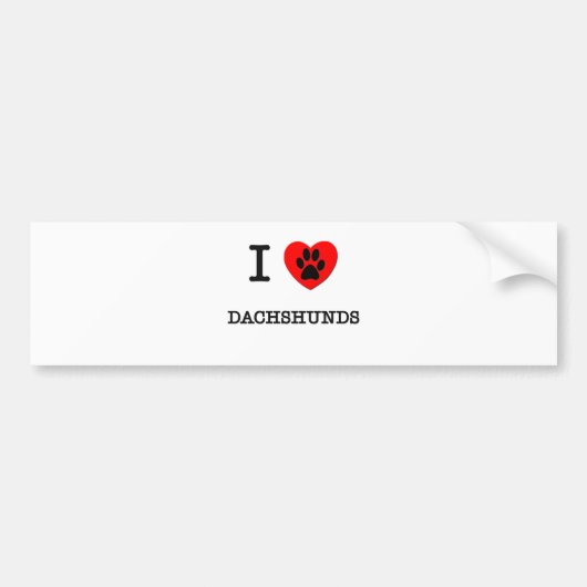 I LIEBE MEINE DACKELN AUTOAUFKLEBER (Vorne)