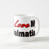 I Liebe meine Dalmatiner-Tasse Kaffeetasse (VorderseiteRechts)