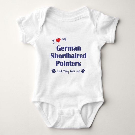 I Liebe meine deutschen kurzhaarigen Zeiger (multi Baby Strampler (Vorderseite)