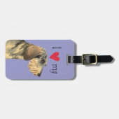 I Liebe meine Drahthaar-Dackel Gepäckanhänger (Vorderseite horizontal)