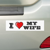 I Liebe meine Ehefrau Autoaufkleber (Auf Auto)
