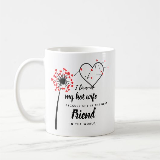 I Liebe Meine EHEFRAU - Bester Freund Personalisie Kaffeetasse (Links)