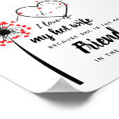 I Liebe Meine EHEFRAU - Bester Freund Personalisie Poster (Ecke)