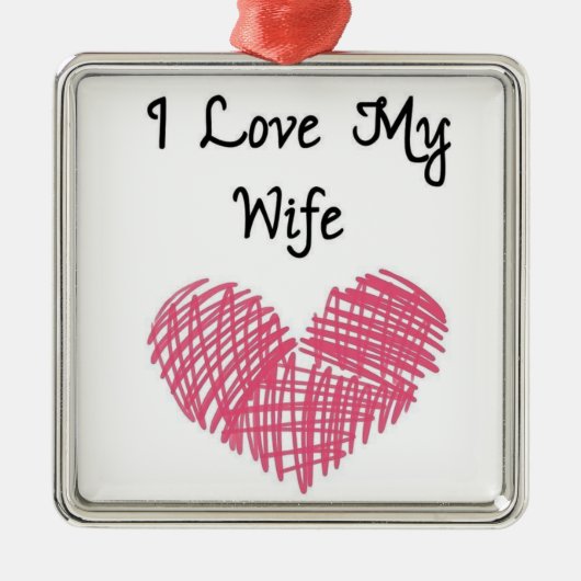 ****I LIEBE MEINE EHEFRAU**** CHRISTMAS ORNANATION ORNAMENT AUS METALL (Vorne)