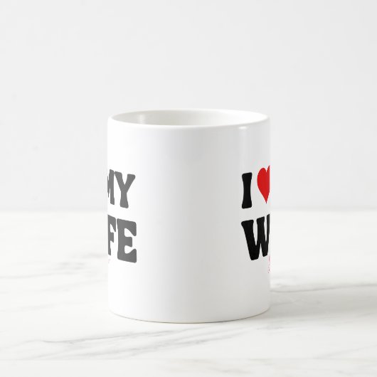I Liebe Meine Ehefrau Herz Romantischer Individuel Kaffeetasse (Mittel)