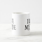 I Liebe meine Ehefrau Kaffeetasse (Mittel)