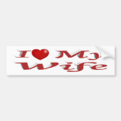 I Liebe Meine Ehefrau niedlicher roter Text Autoaufkleber (Vorne)