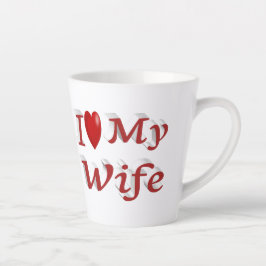 I Liebe Meine Ehefrau niedlicher roter Text Milchtasse