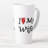I Liebe Meine Ehefrau niedlicher schwarzer Text Milchtasse (Rechte Ecke)