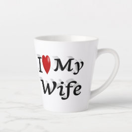 I Liebe Meine Ehefrau niedlicher schwarzer Text Milchtasse
