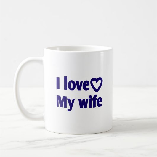 I Liebe Meine Ehefrau - Romantisches Geschenk für  Kaffeetasse (Links)