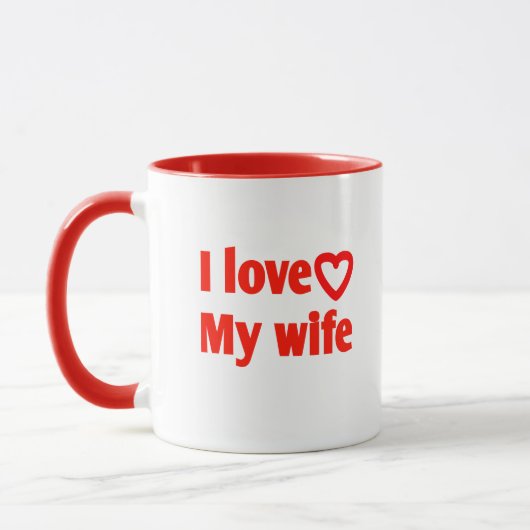 I Liebe Meine Ehefrau - Romantisches Geschenk für  Tasse (Links)
