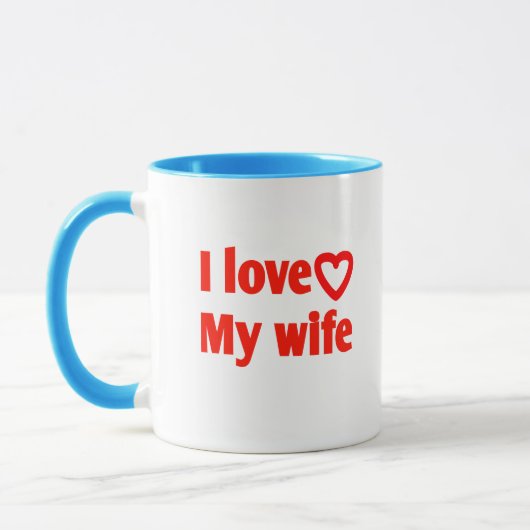 I Liebe Meine Ehefrau - Romantisches Geschenk für Tasse (Links)
