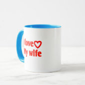 I Liebe Meine Ehefrau - Romantisches Geschenk für Tasse (Vorderseite Links)