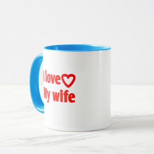 I Liebe Meine Ehefrau - Romantisches Geschenk für Tasse (Vorderseite Links)