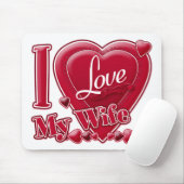 I Liebe Meine Ehefrau rot - Herz Mousepad (Mit Mouse)