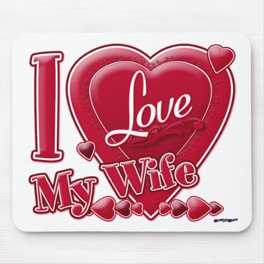 I Liebe Meine Ehefrau rot - Herz Mousepad (Vorne)