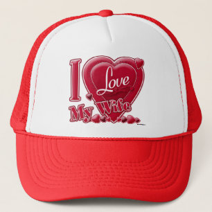 I Liebe Meine Ehefrau rot - Herz Truckerkappe