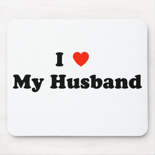 I Liebe meine Ehemann-Mausunterlage Mousepad (Vorne)