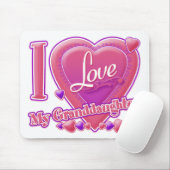 I Liebe Meine Enkelin rosa/lila - Herz Mousepad (Mit Mouse)