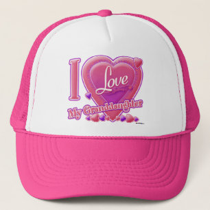 I Liebe Meine Enkelin rosa/lila - Herz Truckerkappe