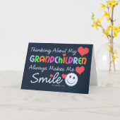 I Liebe meine Enkelkinder niedlich Karte (Gelbe Blume)