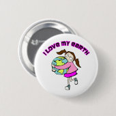 I Liebe meine Erde Button (Vorne & Hinten)