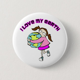 I Liebe meine Erde Button