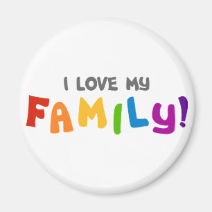 I Liebe meine Familie Magnet